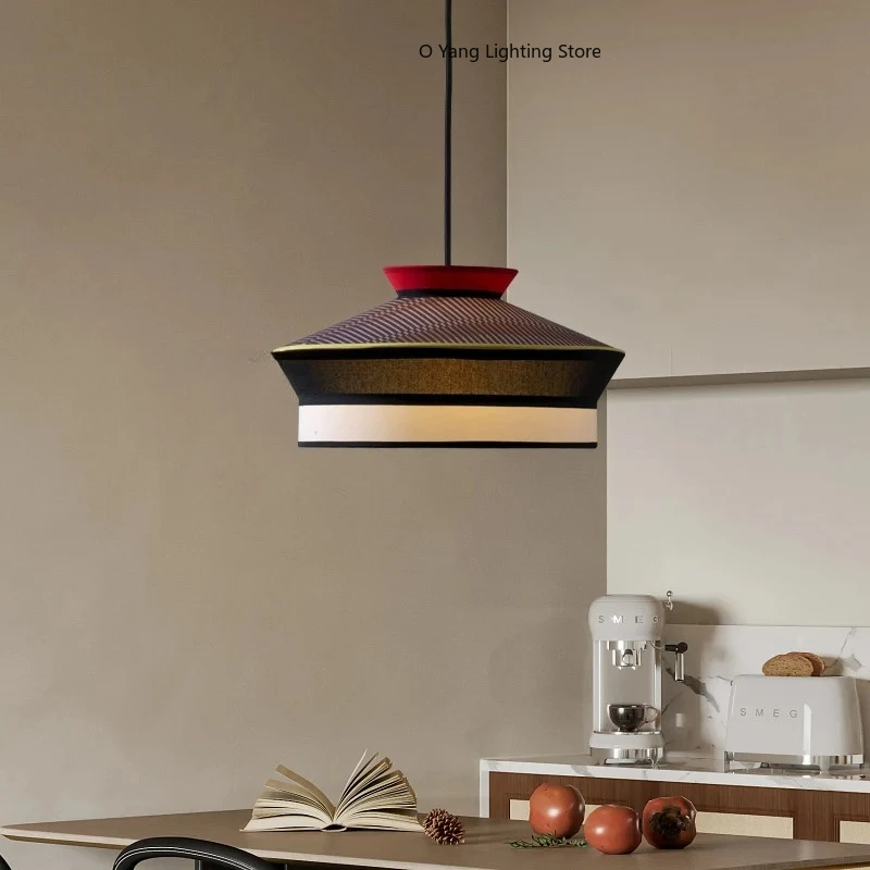 جديد مصباح النسيج قلادة مصباح طاولة طعام و زخارف للحانات أغنية نمط التصميم الجمالي الإبداعية مطعم ضوء لمبة G80 #3