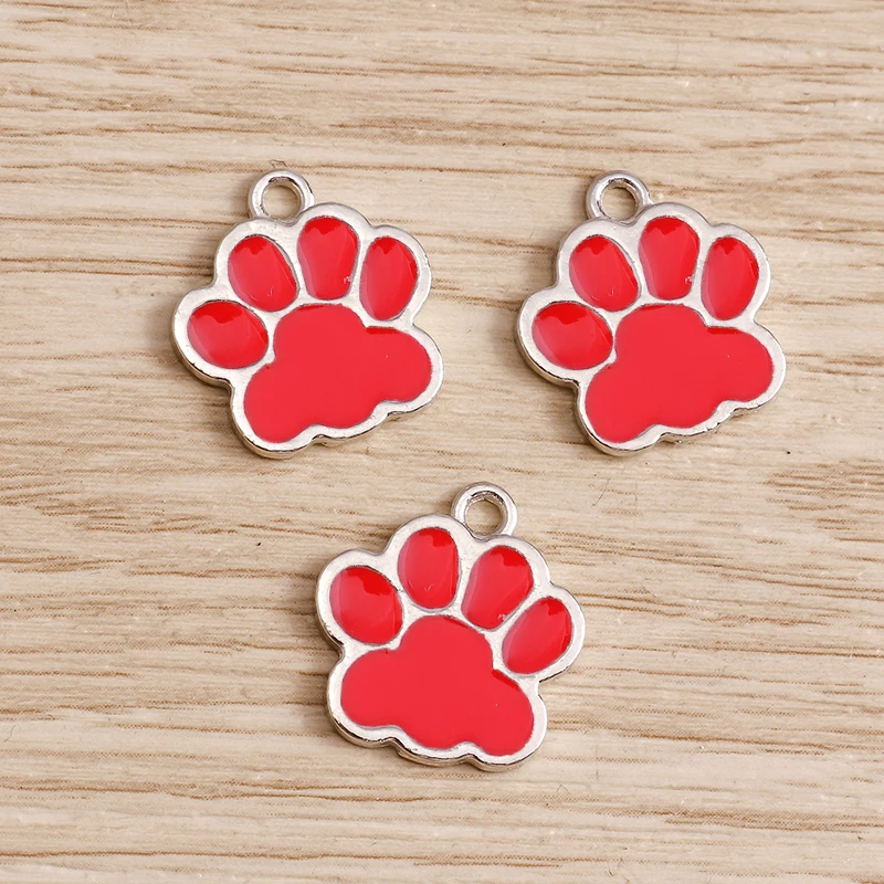 Tusember 10 Stück Mix Cartoon Welpen-, Hunde-, Katzenpfoten-Anhänger Tieranhänger für Halsketten, Ohrringe, DIY-Armbänder, Schmuckzubehör – Detail 9