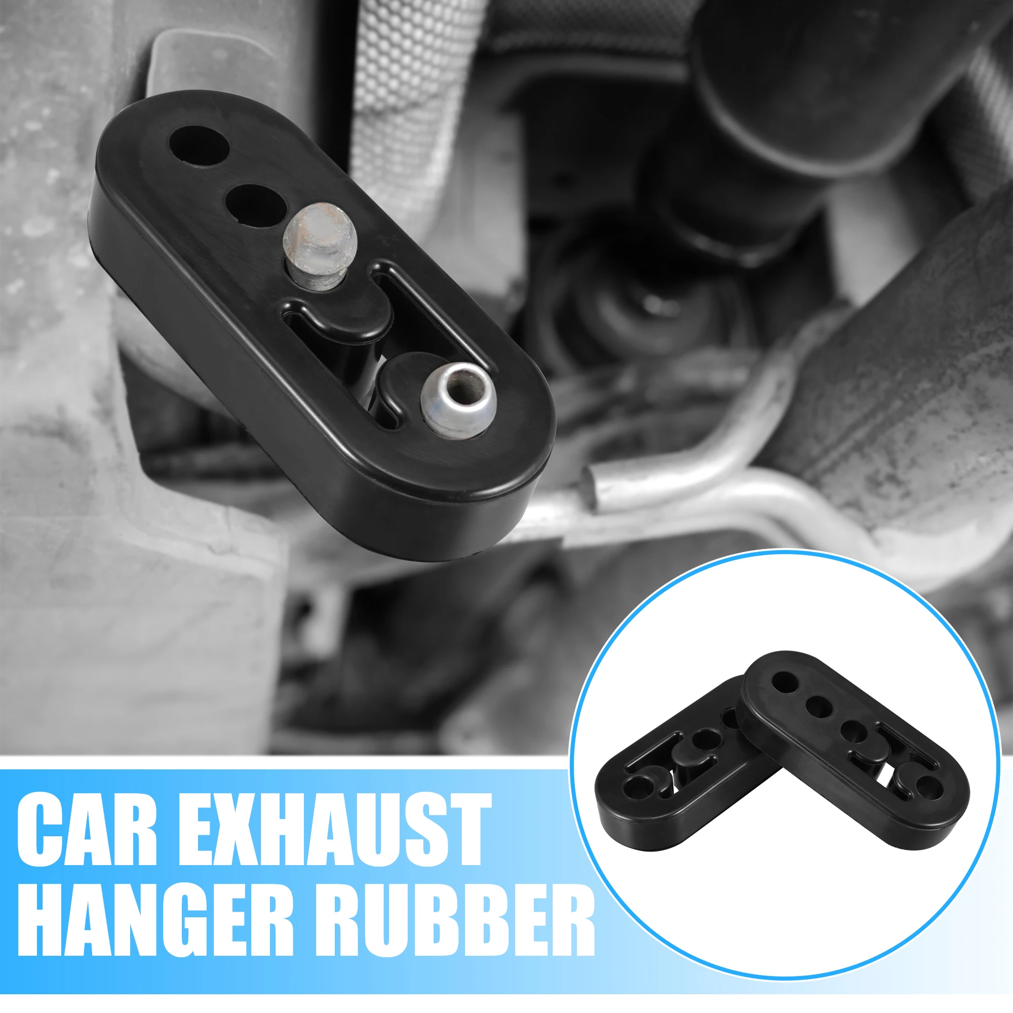 UXCELL 2pcs 4pcs Car Exhaust Hangers Rubber with 4 Hole 12mm Hole Size Muffler Bracket Mount