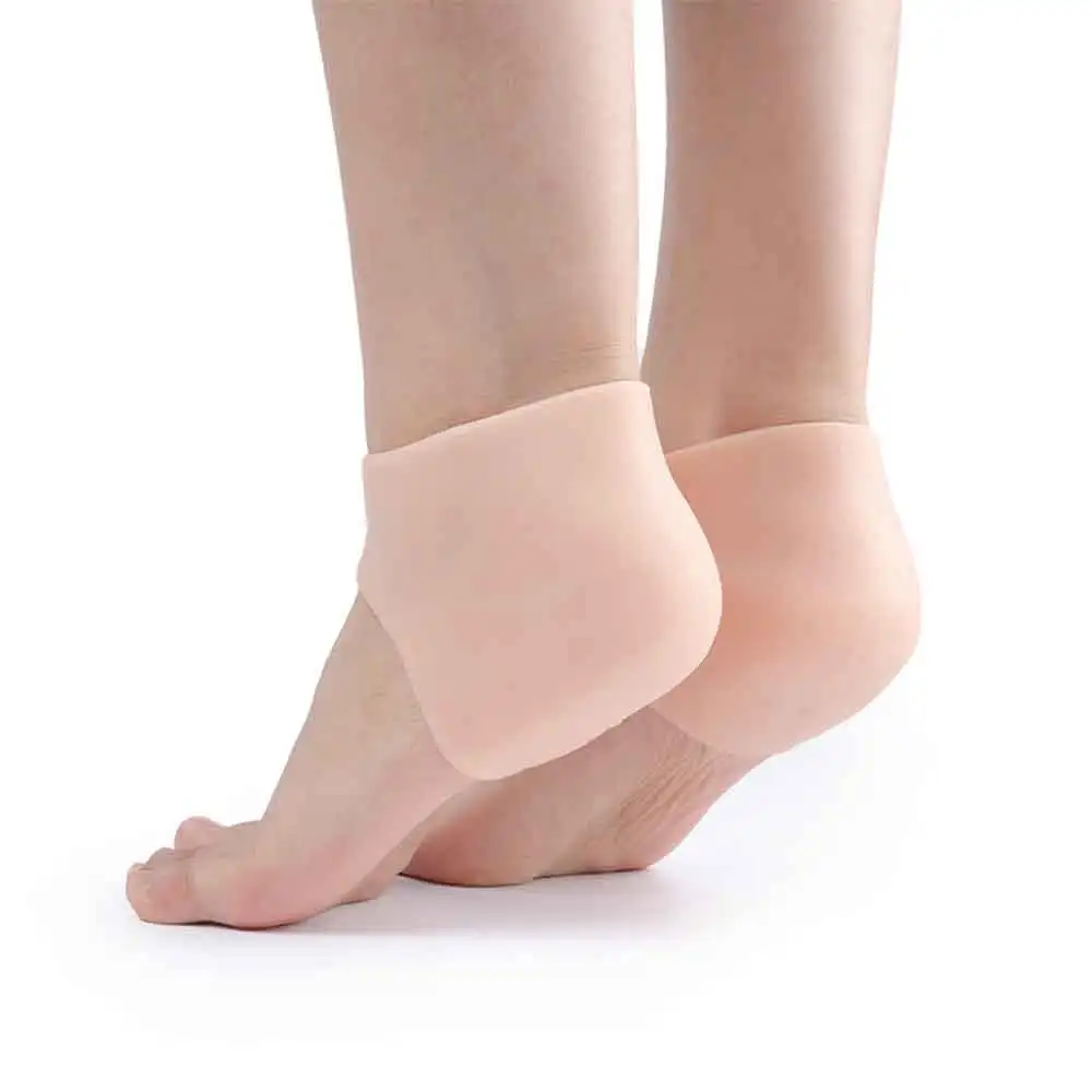 vvocci 2PCS Silicone anti-crack heel sleeve; heel pain anti-crack; dry heel protection sleeve