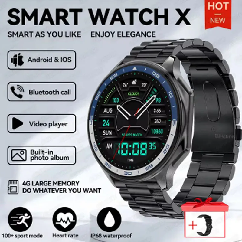 

Смарт-часы для OPPO Find X6 Pro Huawei Mate RS Porsche Design T-Mobile Revvl 6, мужские умные часы с Android и Bluetooth для звонков, новые