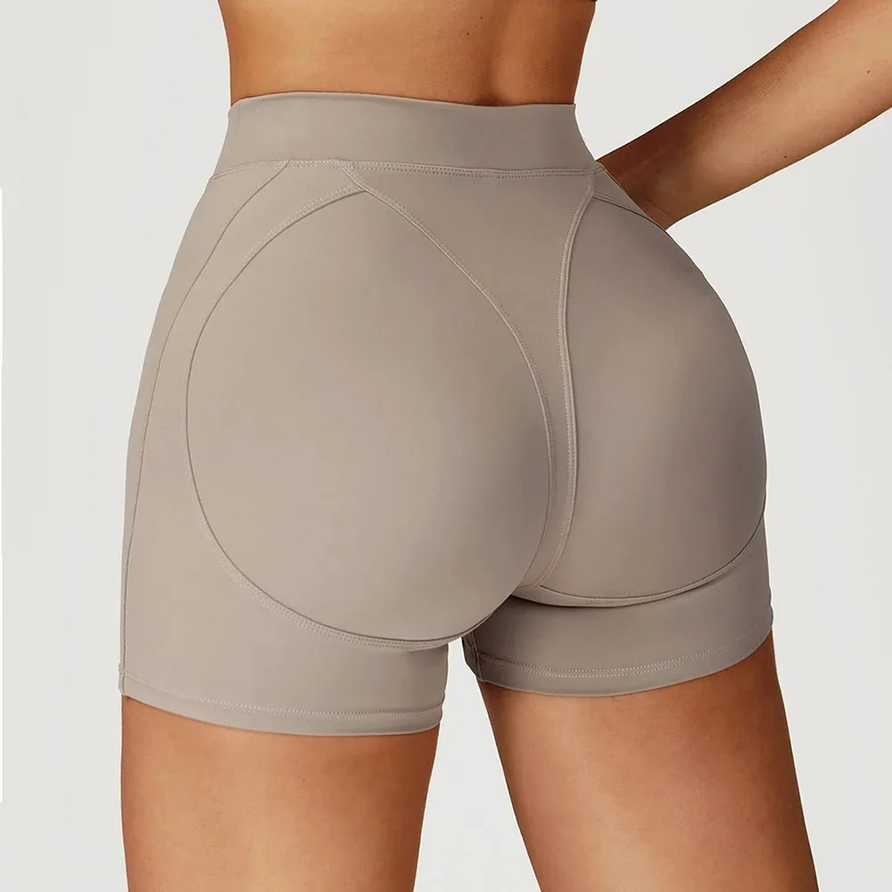 Frauen Sport Shorts Hohe Taille Yoga Shorts Slim Fit Butt Lift Gym Laufen Hohe Elastische Fitness Shorts Radfahren Training Leggings