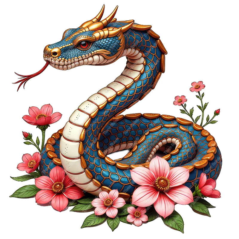 Three Ratels Cold hearted python art wall sticker for home Decoration Personalized IPAD decals car stickers