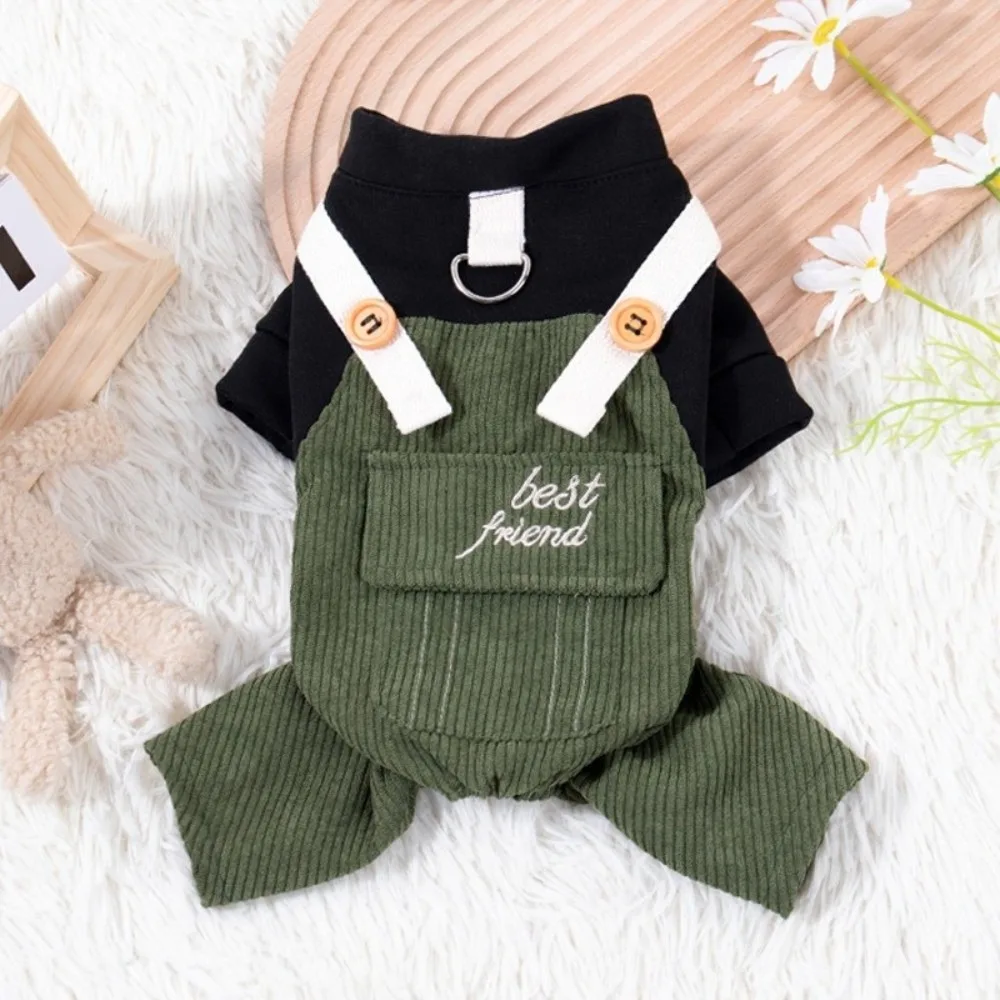 

Pet Work Wear Jacket Four Legged Dog Overalls Windproof Thickened Puppy Sweatshirt Comfortable Soft Cat Warm Coat Walk