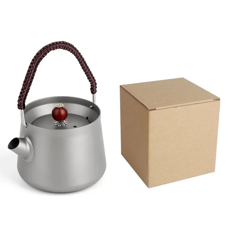 

200ML Outdoor Lightweight Titanium Kettle Camping Portable Teapot Outdoor Picnic Tableware Kettle