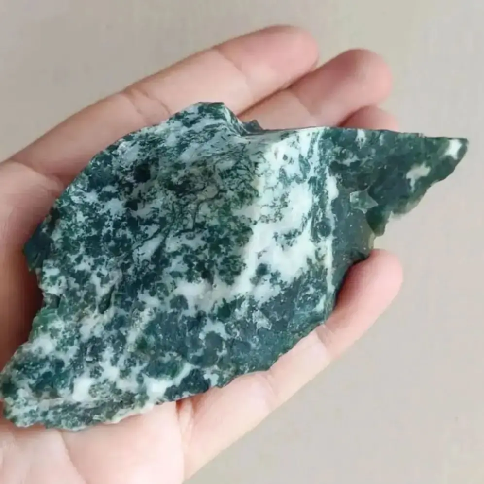 

Natural Crystal Raw Reiki Healing Green Moss Agate Bulk Stone Specimen Mineral Gemstone Aquarium Home Decoration Wholesale