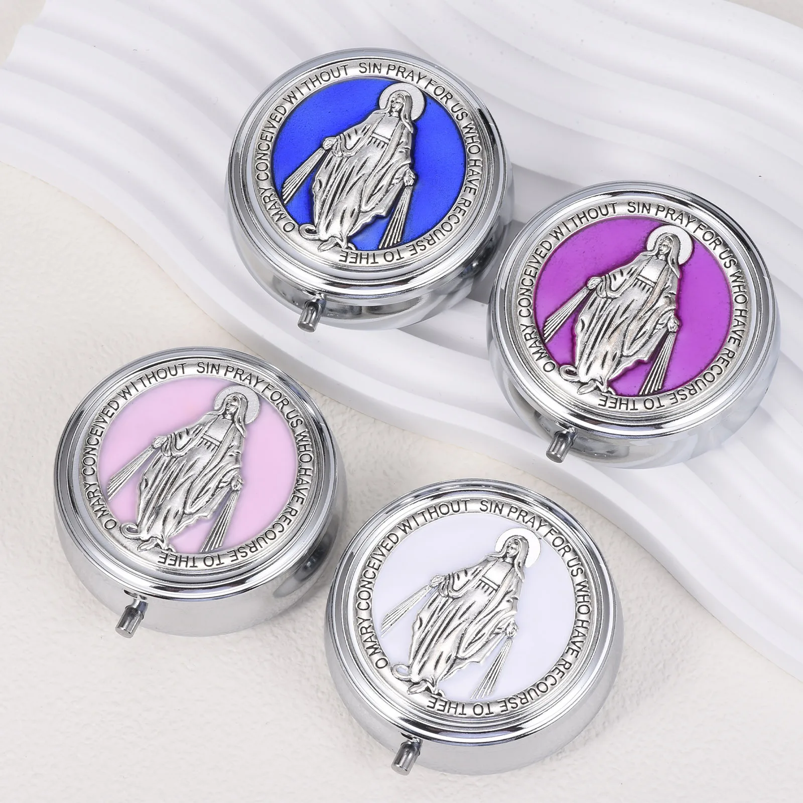 

Jewel Organizer Retro Religious Jewelry Box Saint Benedict Jewelry Box Decorative Zinc Alloy Jewelry Box For Religious Ceremony