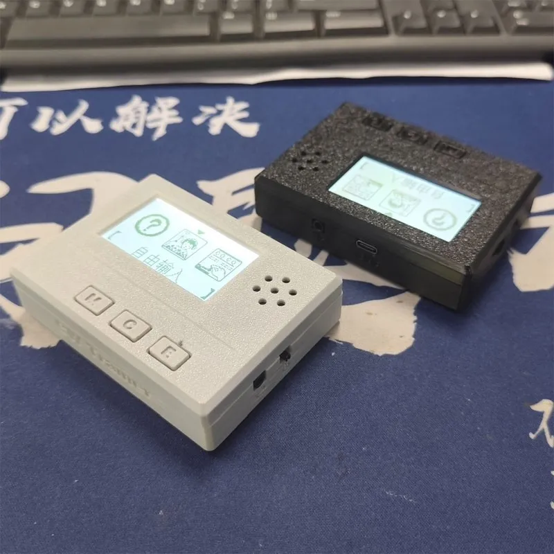 Entraîneur de codes Morse portable imprimé en 3D, clé CW automatique, port 2x3,5 mm avec écran LCD 2,3 pouces