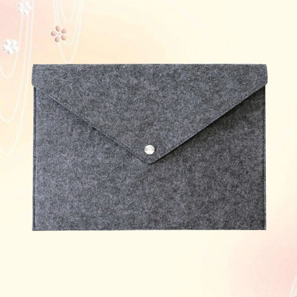 

Folder Snap File Bag Paper Organizer Briefcase Felt Folders Dark Grey Letter Size Document Carrier