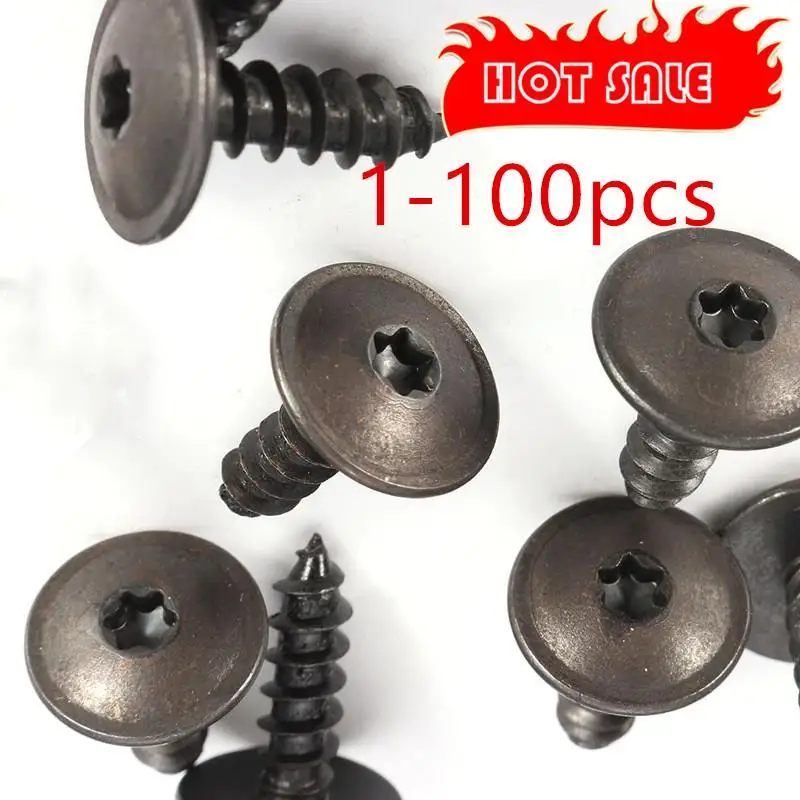 50 Piece Hood Bottom Drawer Splash Guard Wheel Arc Torx Screws Universal For Vw For Audi 5X16Mm Car Fastener Clips Acce