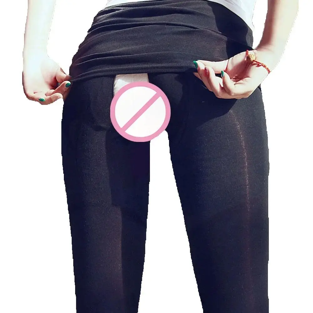 

Женские сексуальные леггинсы с открытой промежностью, хлопковые скрытые двойные молнии, брюки без промежности, уличные сексуальные подарки для пар, экзотическое нижнее белье, трусики