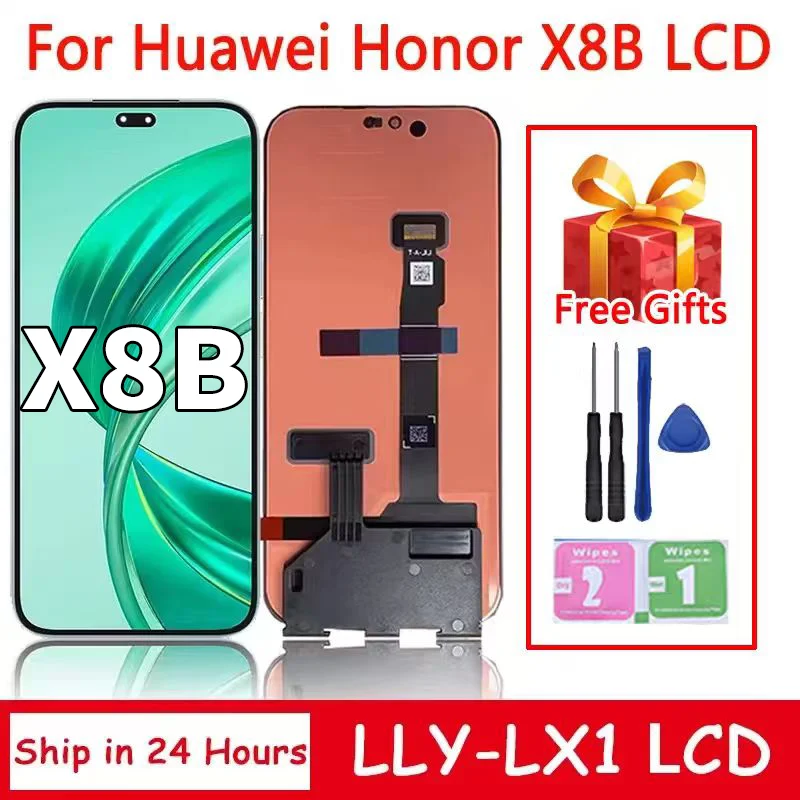 67-''amoled-huawei-honor-x8b-ディスプレイ-lly-lx1-lcd-ディスプレイタッチスクリーンデジタイザ-honor-x50i-lly-an00-lcd-フレーム用