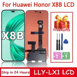6.7'' AMOLED For Huawei Honor X8b Display LLY-LX1 LCD Display Touch Screen Digitizer For Honor X50i+ LLY-AN00 LCD Frame