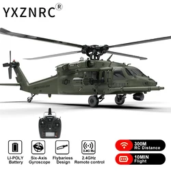 YXZNRC UH60 Black Hawk RC Helicopter with 6-axis Gyro 2.4G 6CH 1:47 Scale Flybarless 3D Stunt Remote Control Helicopter Model