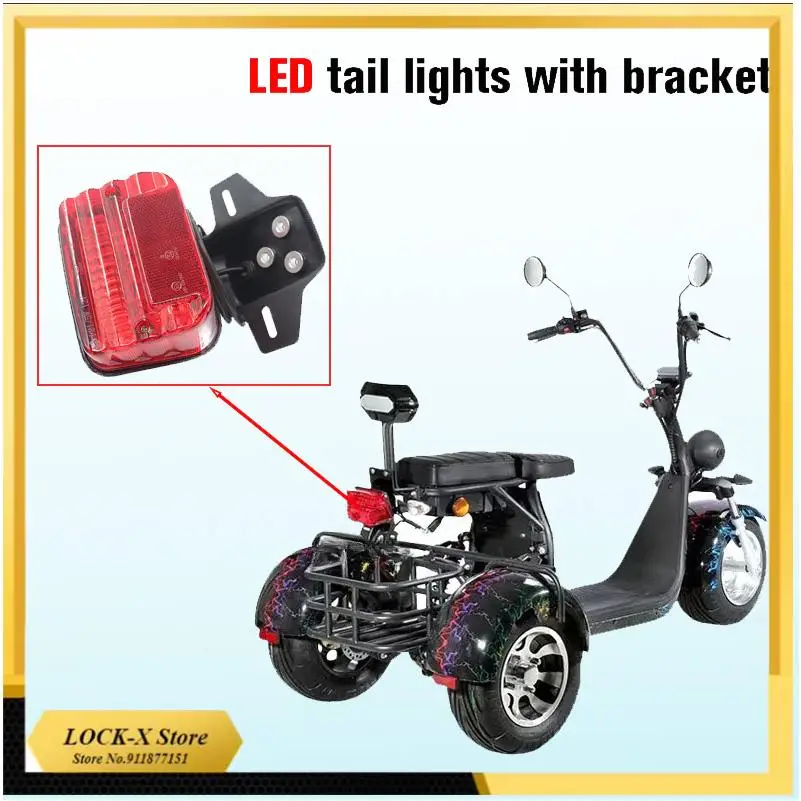 

LED tail lights with bracket Stop Brake Sensing Rear Light Assembly For Citycoco electric scooter for Smart Rear