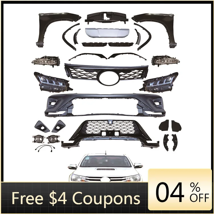 

High quality hot sellingHigh Quality Revo 2016-2020 Upgrade to 2021 Fortuner Body Kits Front Bumper Fender Headlight Body Kit fo