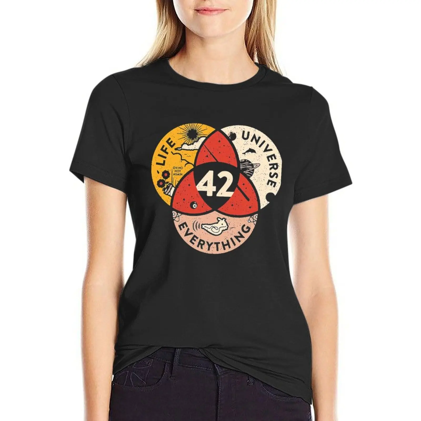 42 The Answer To Life The Universe And Everything T-Shirt new edition Female clothing t shirt dress Women