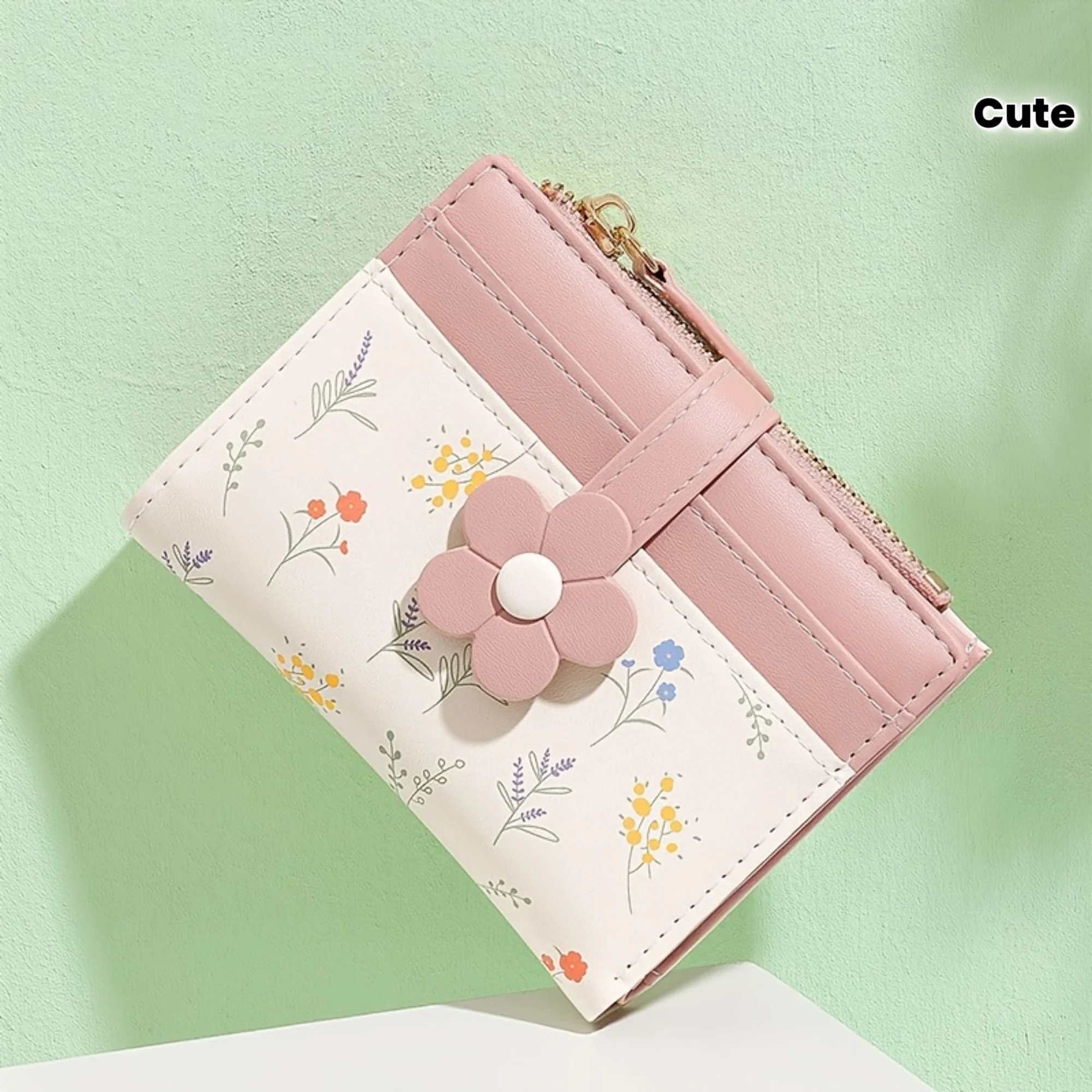 

Ladies' Korean-style cute zipper closure small floral crossbody handbag, suitable for women and students as a coin purse