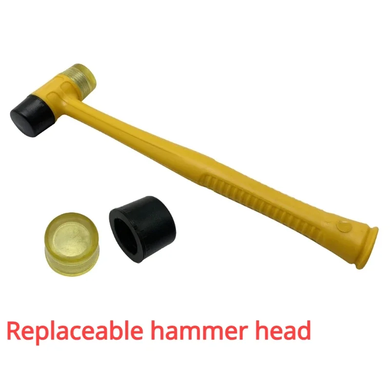 DIY Gold and Silver Tool Hammer Hand Tool Rubber Hammer Multi functional Soft Hammer Double sided Rubber Hammer