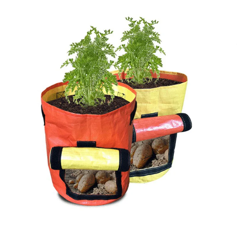 

Potato Grow Bag PE Vegetable with Handle Thickened Vegetable container Onion Plant Bag Outdoor Garden Pots gardening