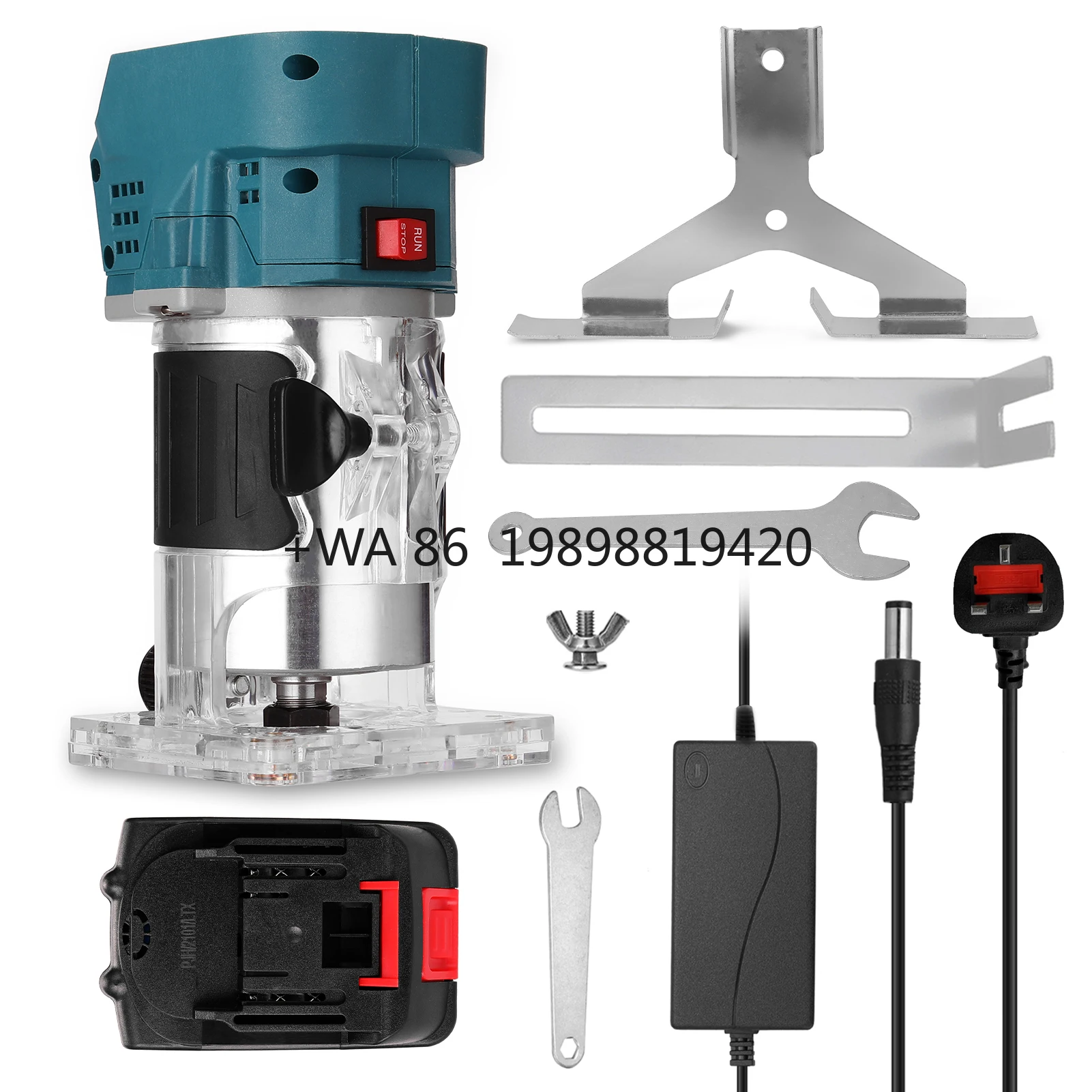 Grade Wood Milling Engraving Slotting Trimming Machine Woodworking Trimmer Carving Router 2pcs 800W Lithium Battery DIY