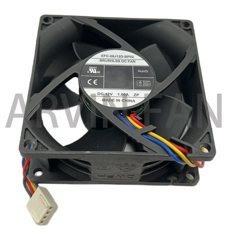 

Brand New Original DWPH EFC-08J12D-BP02 8cm 8032 80mm Fan 80x80x32mm DC12V 1.00A Power Switch Server 4 Lines Of Cooling Fan