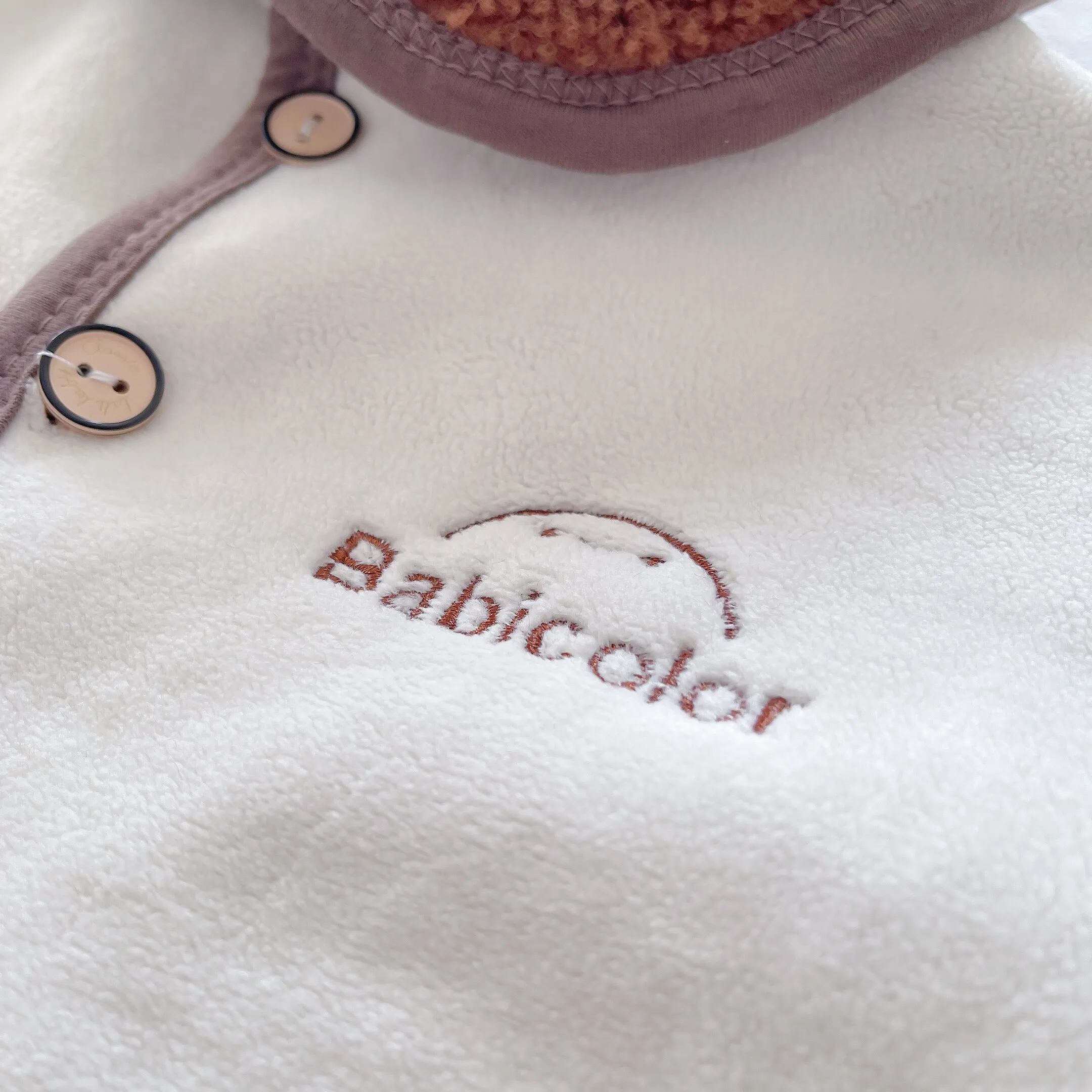 Baby-Jungen- und Mädchen-Wildlederjacke mit Sherpa-Futter, Kinder-Warmmantel mit Revers, einreihig, mit Taschen, Herbst-Winter-Oberbekleidung für Kleinkinder – Detail 6