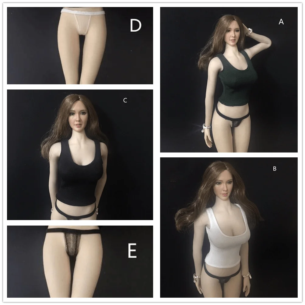 

1/6 Female Soldier Vest Elastic Tights Lace Bikini Underwear Primer 12Inches Action Figure Body Doll