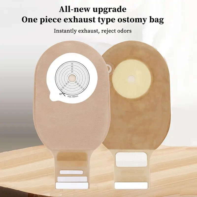 1Pcs High Absorbency Odor Proof Ostomy Bags Drainable Colostomy Bag 65mm Hole For After Surgery Care〔HMA58〕