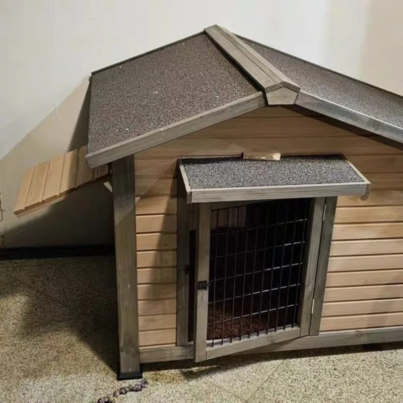 

Solid wood cold-proof villa dog house rain-proof winter dog large dog household