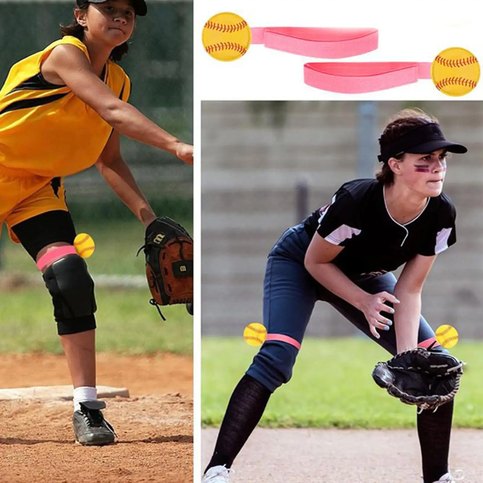 Softball-Pitching-Trainer, Beinbänder, Softball-Pitching-Trainingshilfe für Anfänger, verbessert die Wurfgenauigkeit, Ball-Sportgeräte