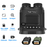 Night Vision Binoculars  8X Zoom 300M Infrared Digital Binocular Camera 2.5K UHD 40M Pixels Rechargeable Telescope for Hunting