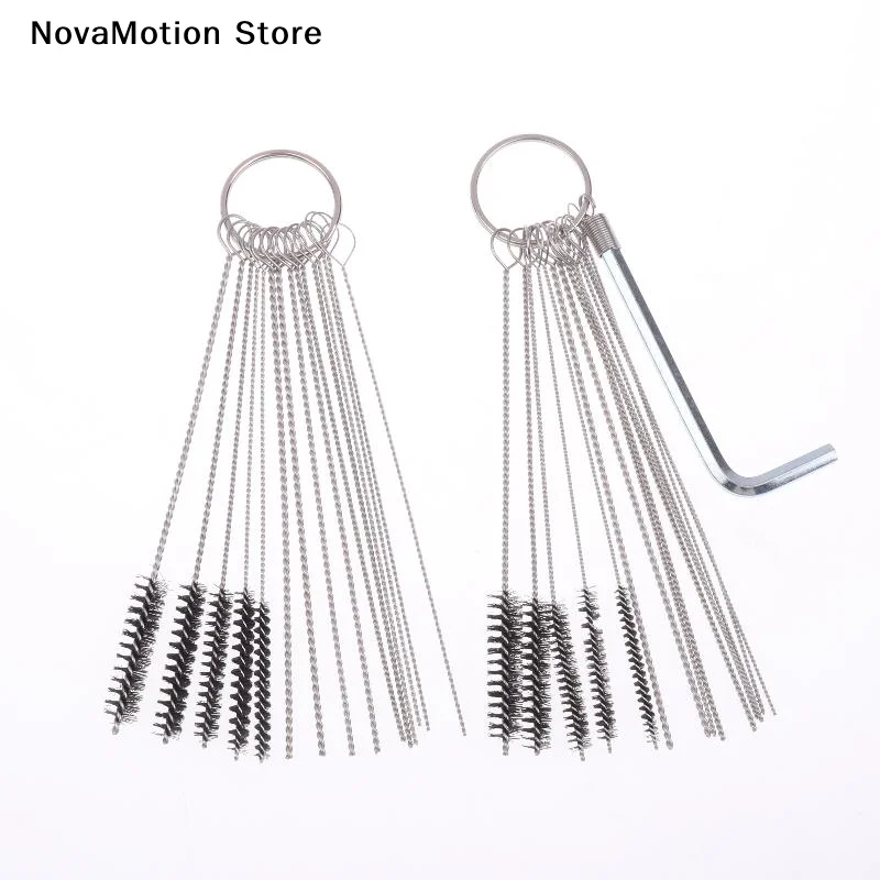 1 Set Carburetor Carbon Dirt Jet Remove Cleaning Needles Brushes Cleaner Tool For Automobile Motorcycle ATV Welder Carb Chainsaw - view 5