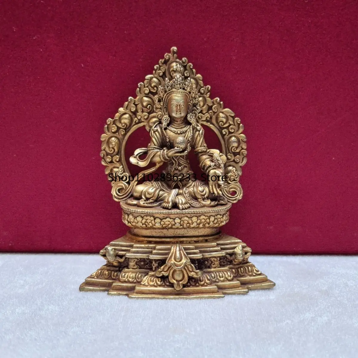 Nepalese handmade copper gilt Gizang King Bodhisattva statue Tibetan Buddha statue ornament Gizang King Bodhisattva Buddha statu