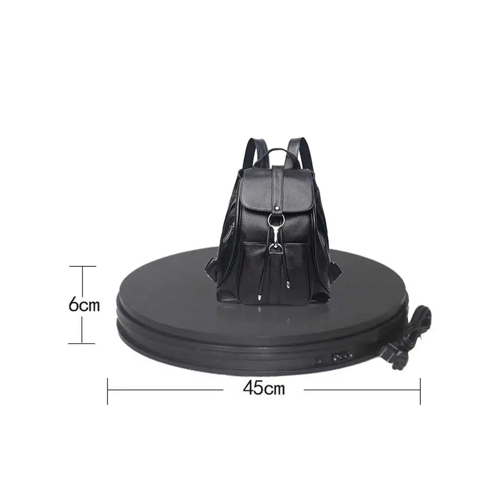45CM Electric Rotating Display Stand Mirror 360 Degree Turntable Jewelry Holder Battery/USB Power for Photography Shooting