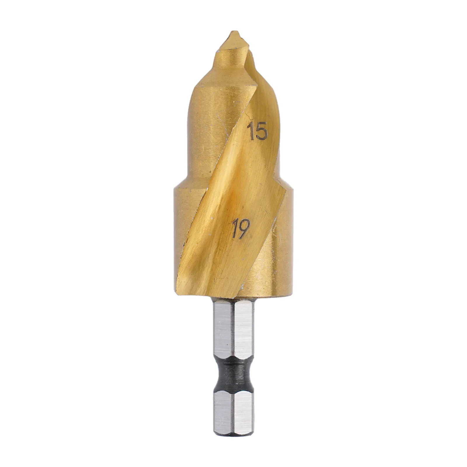 Hexagonal Shank HSS Drill Bit Sturdy Construction Efficient Plumbing Tool Hex Shank Efficient Plumbing Tool Center Punch