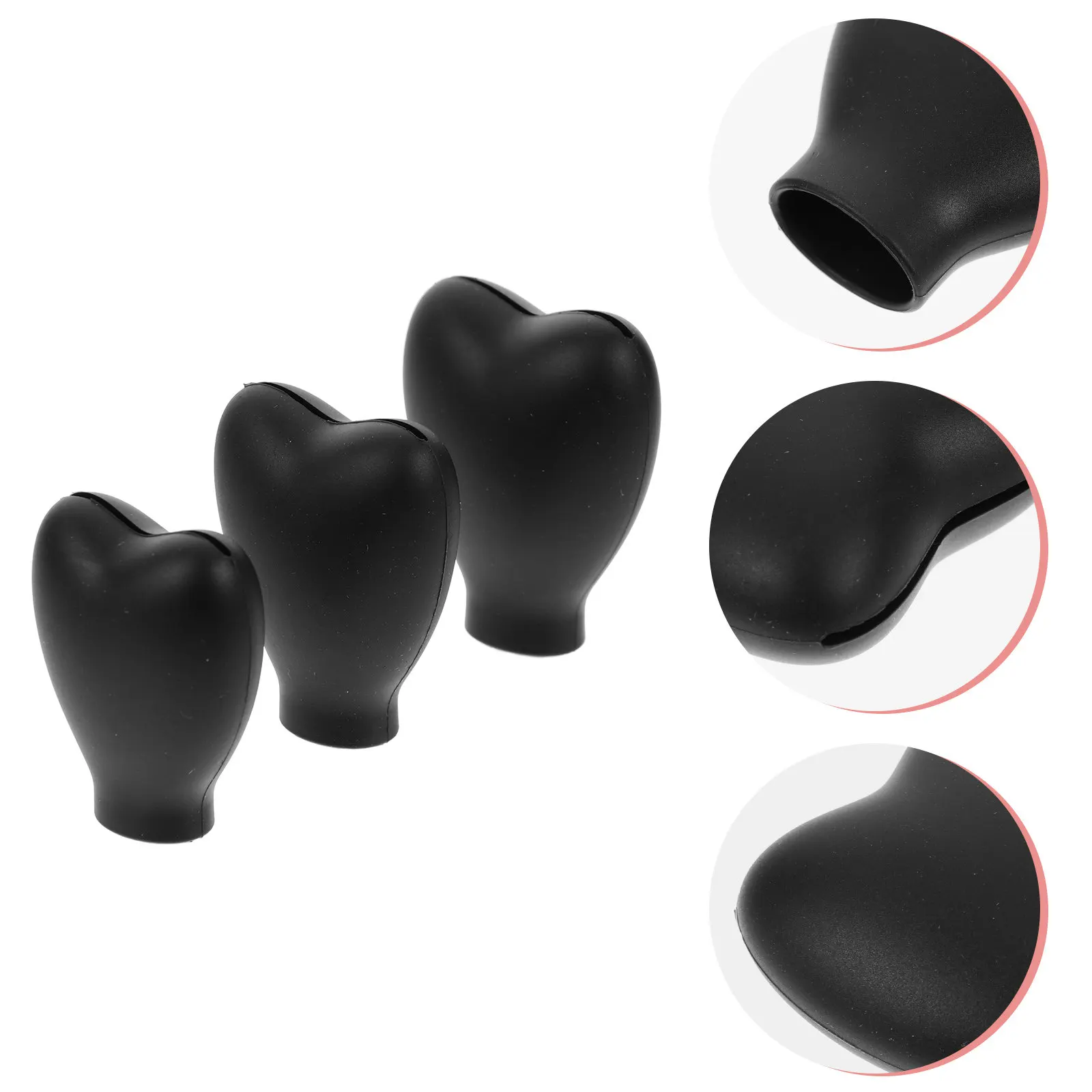 3pcs Silicone Makeup Brush Covers – Dust-Proof Flexible Travel Sleeves for Brushes & Facial Tools