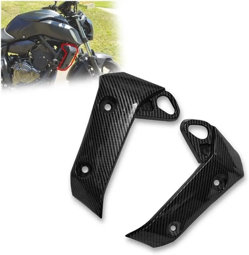 Ailerons de moto, carénage pour MT-07 FZ-07 MT07 FZ07 2018 2019 2020, panneaux latéraux de radiateur en plastique ABS, protection de carénage