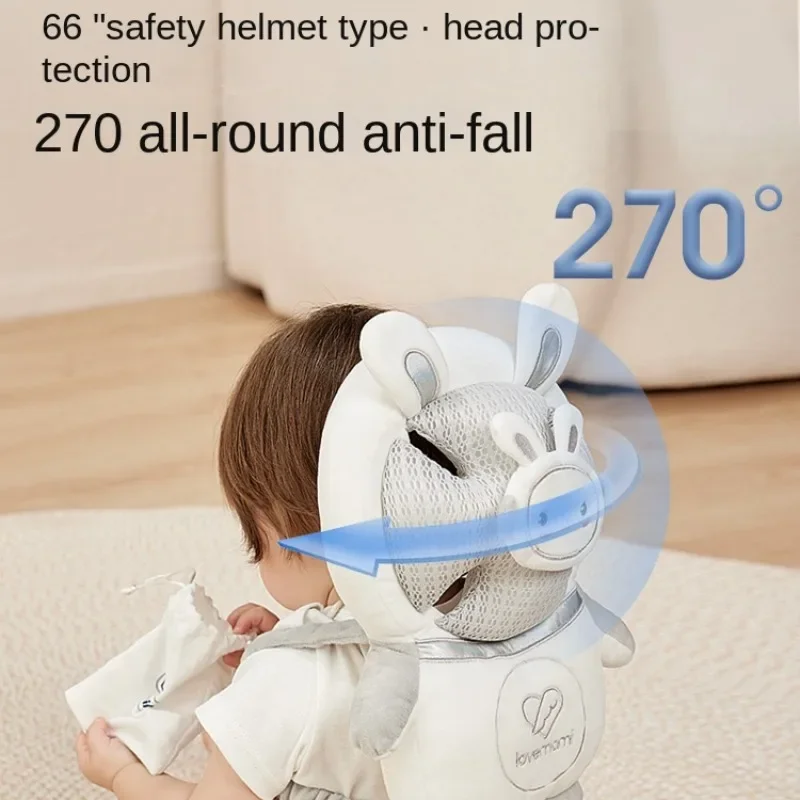 Cartoon Breathable Head Protection Baby Anti-fall Hats,Toddler Anti-bump Head Protection Pad,Newborn Essentials Baby Safety Caps