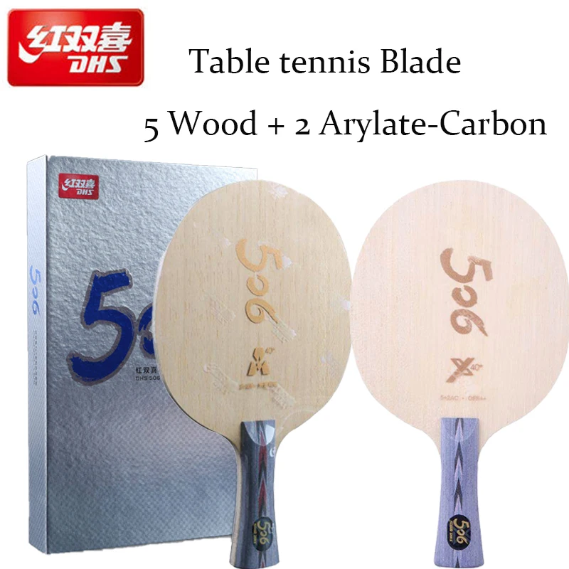 DHS 506X/506A Table Tennis Blade 7-ply （5 Wood + 2 A-Carbon ） Ping Pong Blade Loop & Attack Combination  Anti-Slip Handle