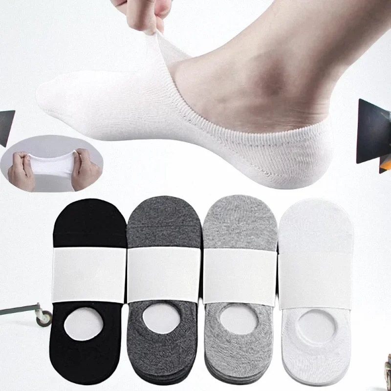 5/10/20 Pairs New Fashion Top Quality Men Women Boat Socks Casual Non-slip Low Cut Invisible Cotton Socks Breathable Ankle Socks