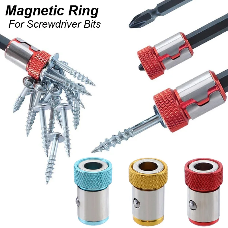 Batch head magnetic ring card bead type strong magnetic ring all metal screwdriver head with magnetic device