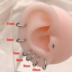 Kolczyki koła ze stali nierdzewnej kolczyk w nosie gładki mały zaokrąglony smakosz Huggies Helix Daith mężczyźni kobiety Piercing biżuteria 18G