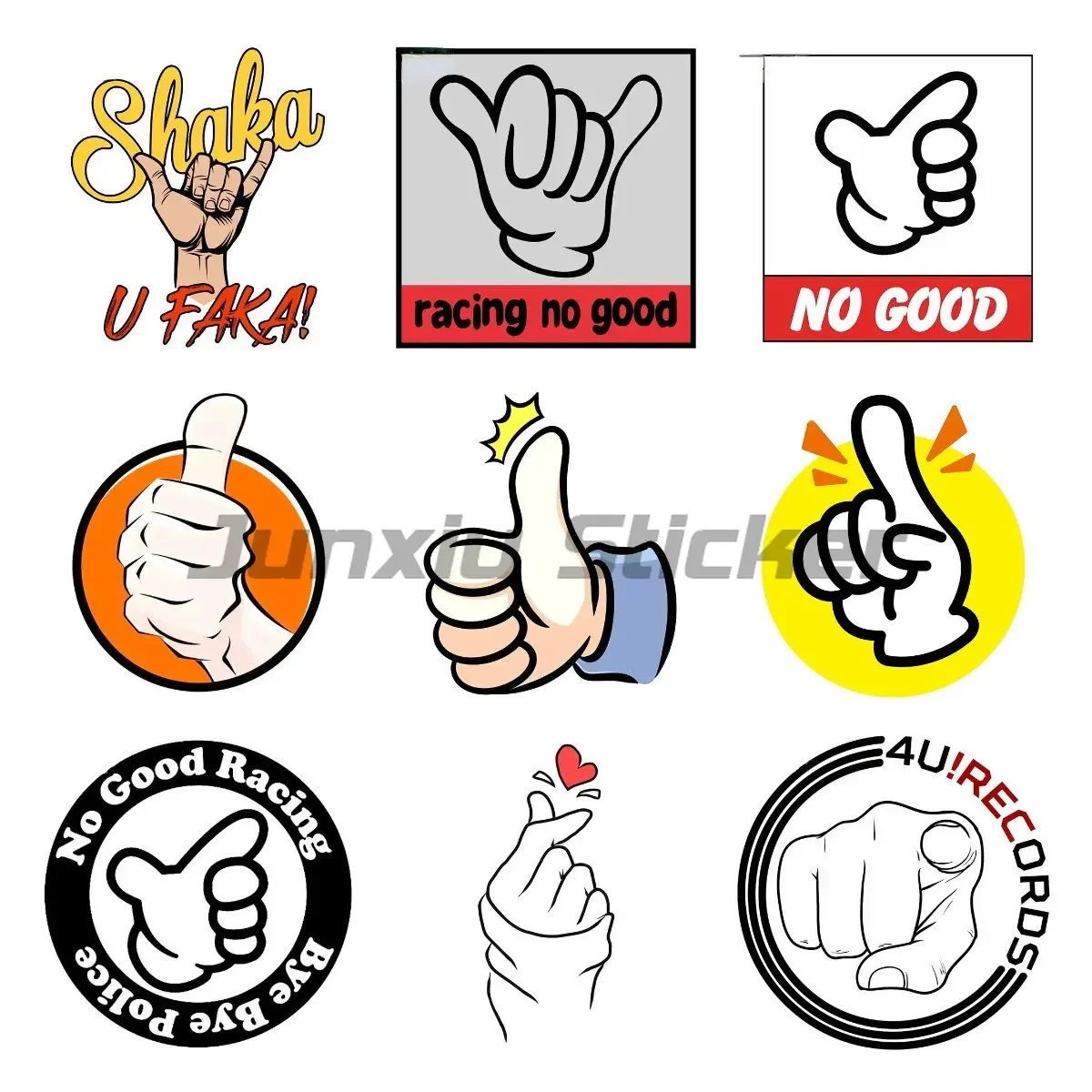 

NO GOOD Track Racing Plates Car Sticker Motorcycle Helmet Window Trunk Decal JTR Scratch-proof Decor