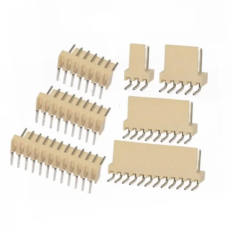 50pcs/lot Male Connector Right Angle Pin Header KF2510 2AW 3AW 4AW 5AW 6AW 8AW 9AW 12AW AW/AWT 2510 2.54 mm 2.54mm