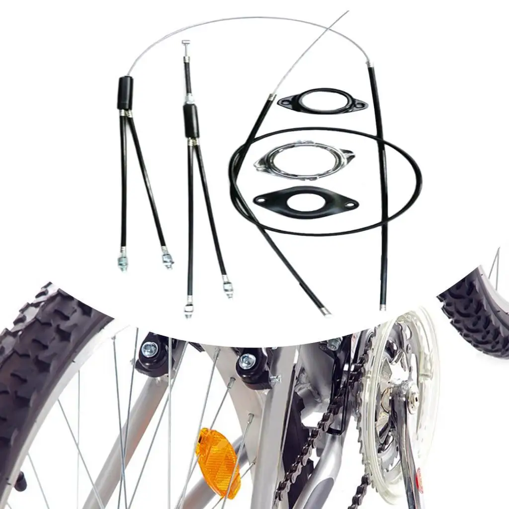 BMX Gyro Brake Cables (Complete Set) Front and Rear (Upper and Lower) Spinner Rotor,BMX bike Gyro System Brake Cables Full Set