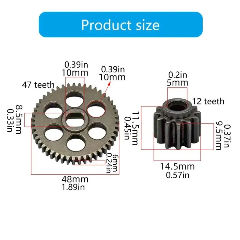 47Teeth/ 12Teeth Lithiums Lawn Mower Gears Aluminum Cast Iron Compatibility for 8in/10in/12Inch Cordless Trimmer Parts D2RD