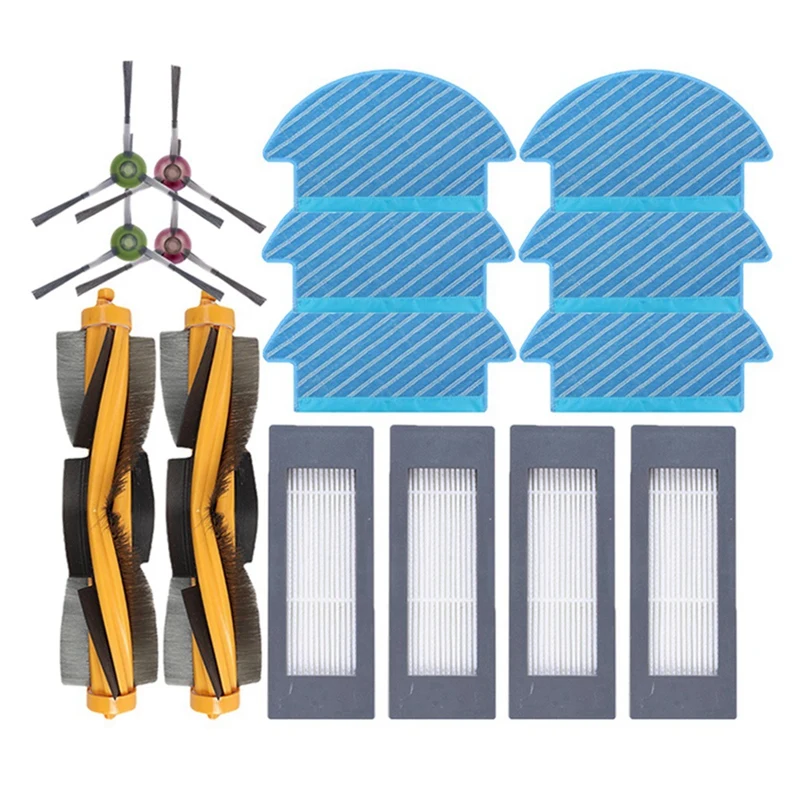 Ролик/боковая щетка Hepa-фильтр, моющаяся тряпка для швабры, пластик, как показано на рисунке для пылесоса Ecovacs Deebot DN33 DN36 DN55 DN520
