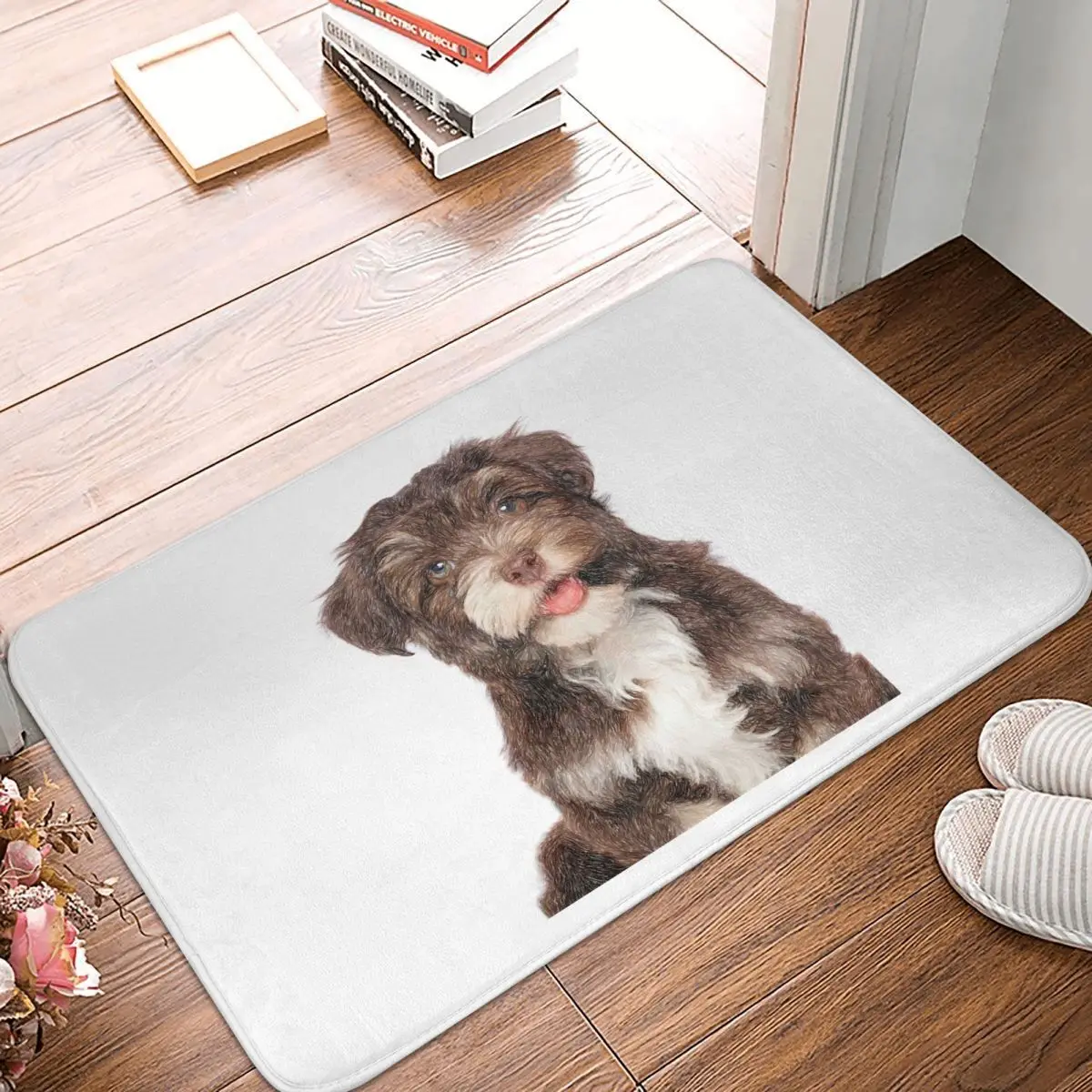 Bichon Havanese Dog In Watercolor Non-slip Doormat Floor Mat Washable Carpet Rug for Kitchen Entrance Home Balcony Footpad Mats