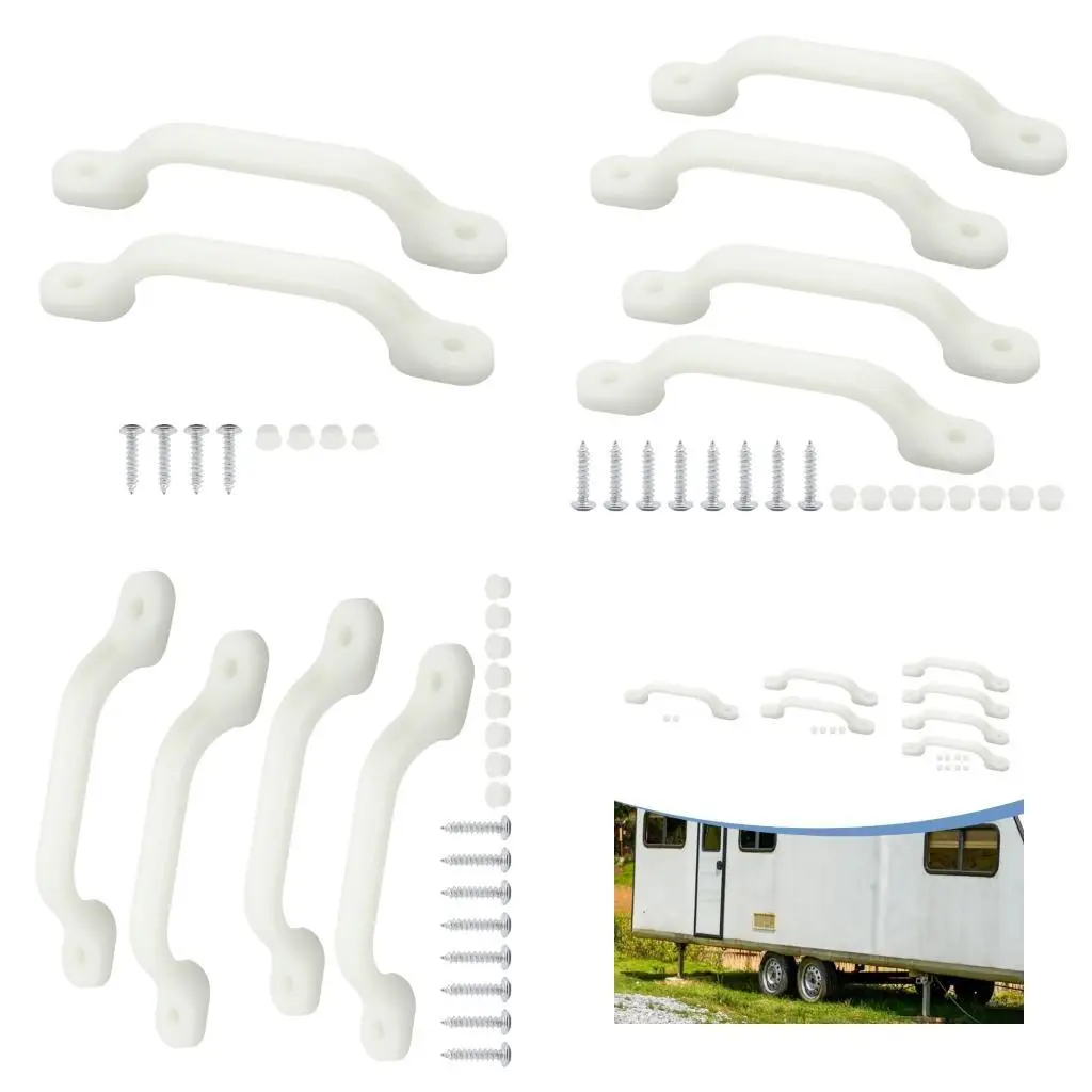 

02DE Plastic Motorhome Door Handle Ergonomic Grip Non Slip Surfaces Easy Installation